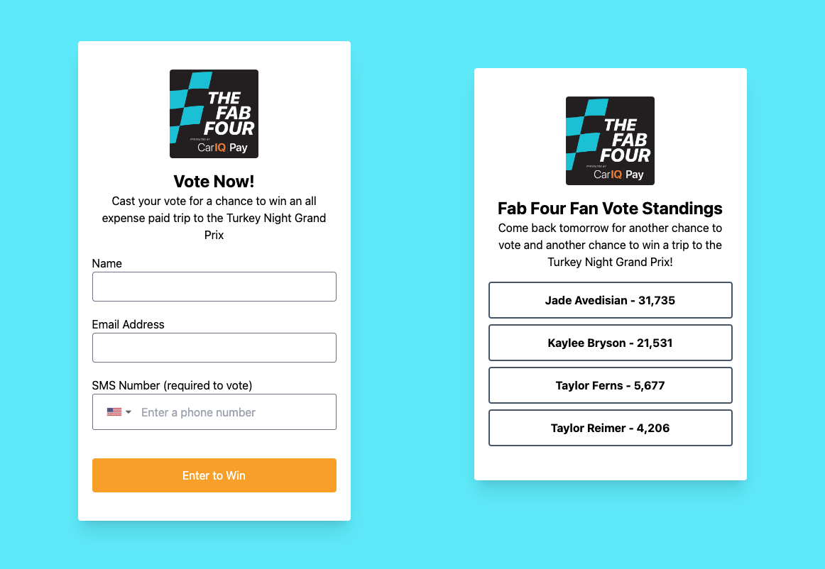 The Fab Four voting app