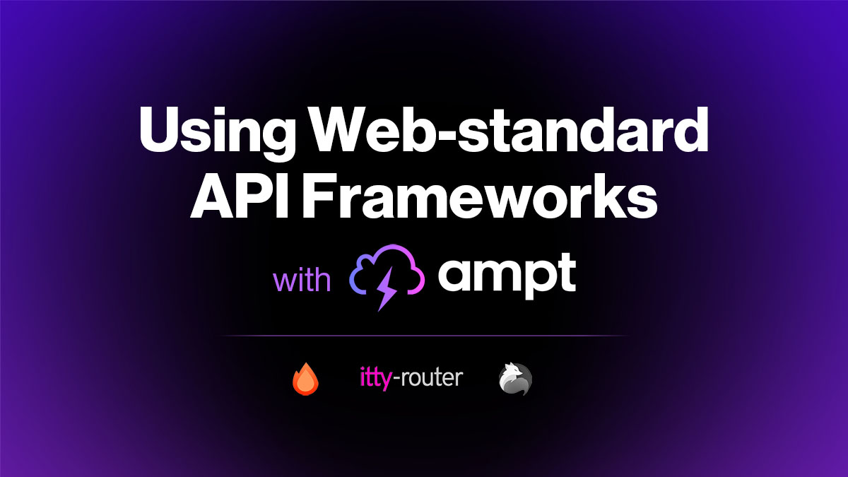 Using Web-standard API Frameworks with Ampt